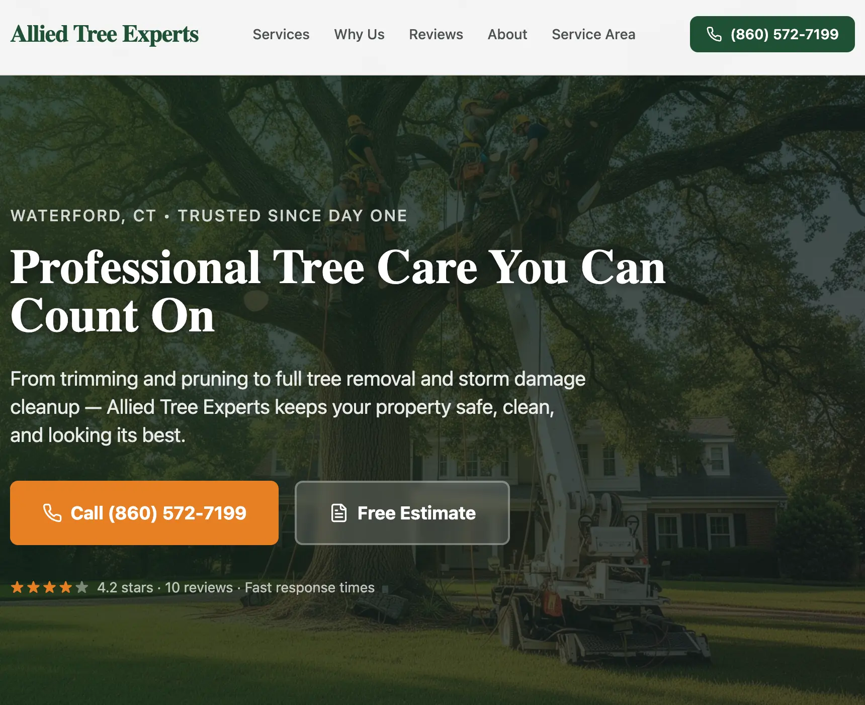 Allied Tree Experts website designed by Arveon